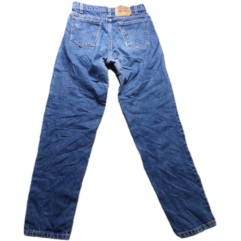 VTG Levis 550 Orange Tab Relaxed Fit Tapered Leg Blue Jeans Women 29x32 Logo USA